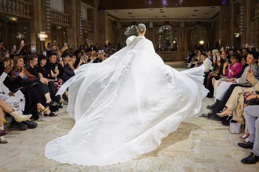 a model in fashion week paris