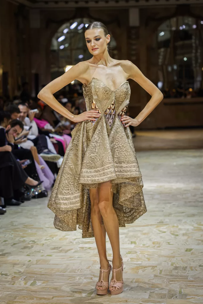 a model in fashion week paris
