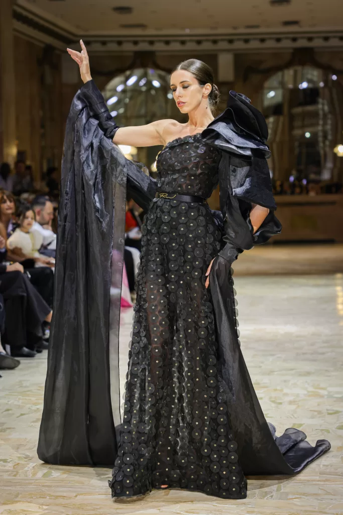 a model in fashion week paris