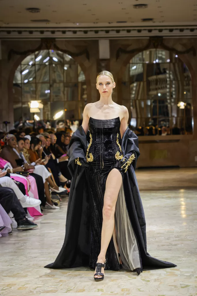 a model in fashion week paris