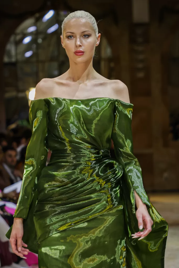 a model in fashion week paris
