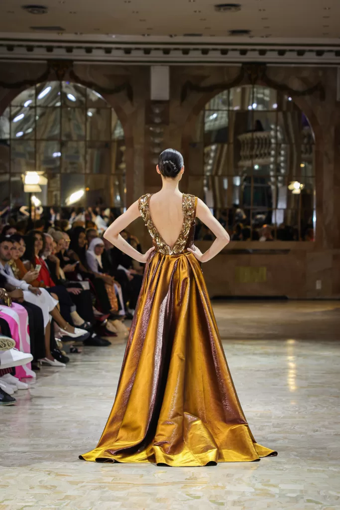 a model in fashion week paris