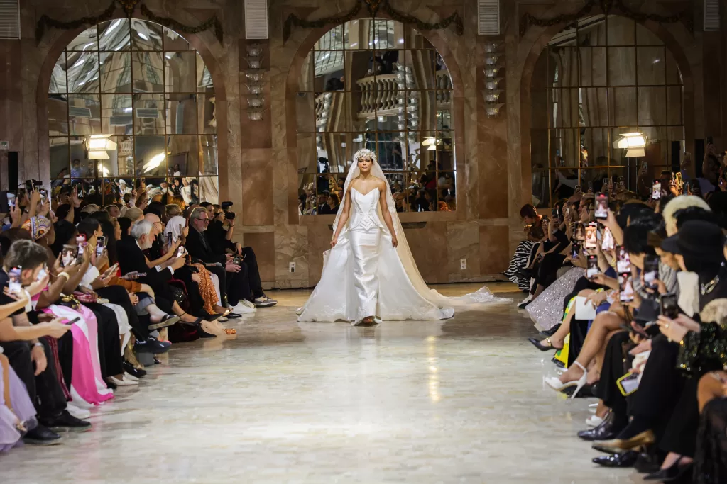 a model in fashion week paris