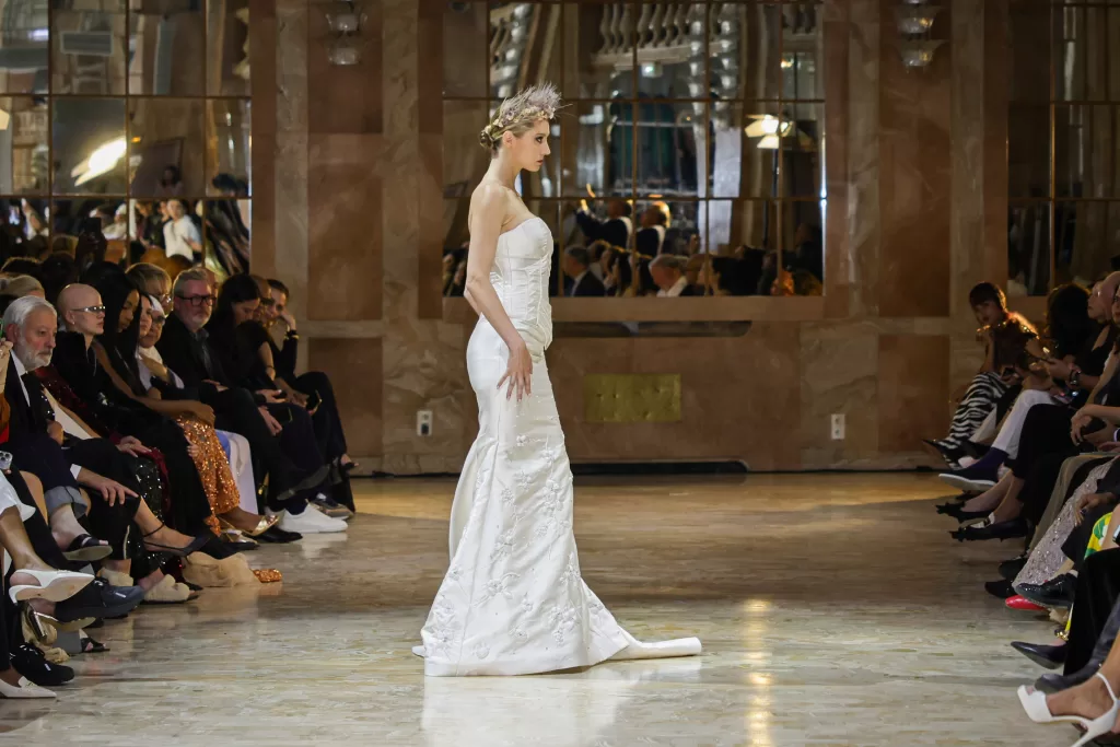 a model in fashion week paris