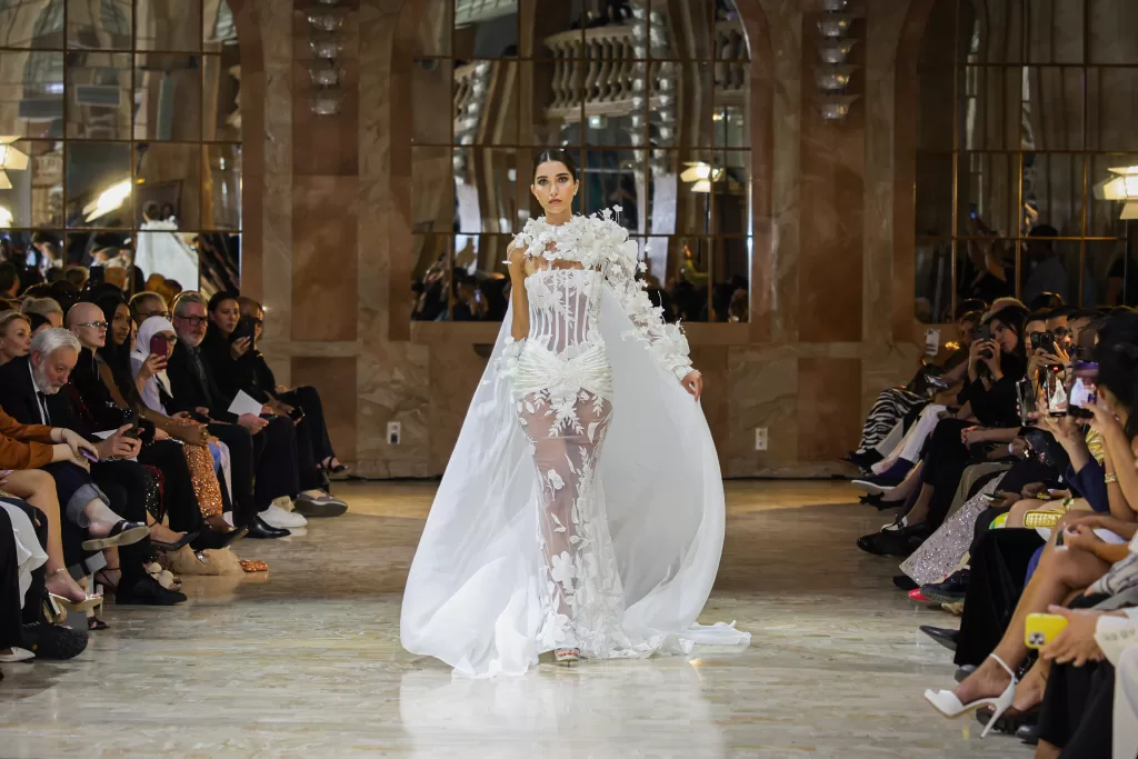 a model in fashion week paris