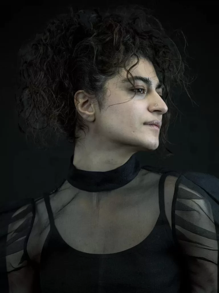 a model in studio